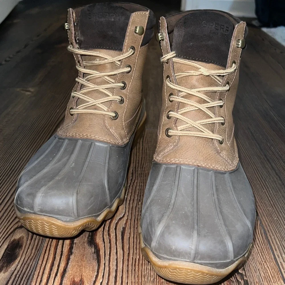 Sperry Top-Sider Avenue Duck Boots Men's 10.5 Tan Brown Waterproof STS14140
